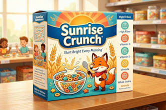 design creative box, pouch and label packaging design