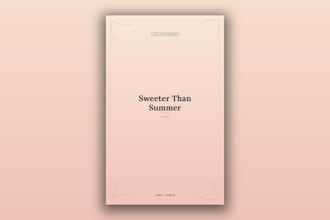 design a professional book cover for your paper back