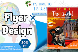 design a modern travel flyer