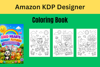 design amazon KDP coloring books, color by number