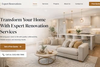 design wix remodelimg contractor kitchen bathroom website