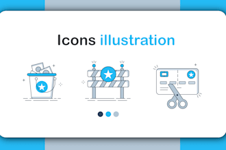 design professional trendy custom vector icons
