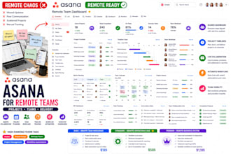 build an asana project management system for remote teams