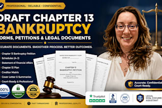 draft chapter 13 bankruptcy forms, petitions and legal documents