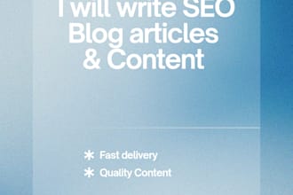 write blog articles and content