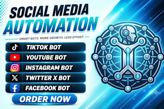 build a telegram, instagram, twitter, tiktok or youtube bot