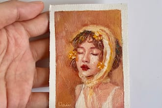 paint mini original oil portraits and pet portraits