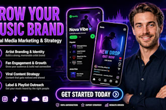 manage and grow your music brand with social media marketing, content, strategy
