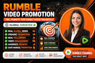 grow your rumble channel with real promotion, SEO and targeted viewers