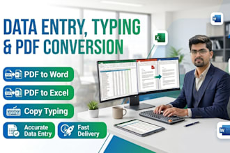 do data entry, typing, and PDF conversion