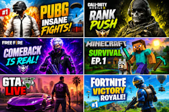 create professional gaming thumbnails for youtube