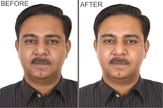 do pro retouching and editing of headshot and portrait