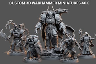 sculpt 3d warhammer 40k dnd tabletop miniature model stl figure for 3d printing