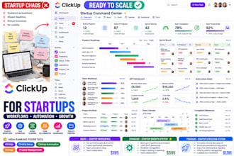 build clickup workflows automations and task systems for startups