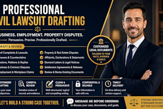 draft your civil lawsuit for business, employment, and property disputes