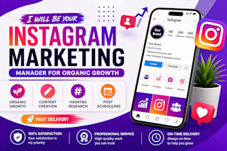 be your instagram marketing manager for organic growth