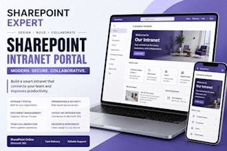 design sharepoint intranet, employee portal and document management