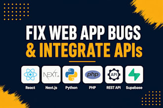 fix bugs and integrate apis in your react, next js, python or PHP web app