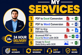 convert PDF to excel, word, and editable file with ocr