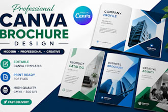 design professional canva template, modern canva design