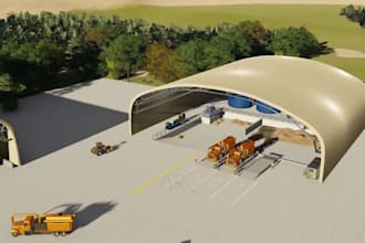 create warehouse 3d walkthrough and industrial factory manufacturing animation