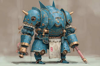 illustrate your mecha, robot and armored characters
