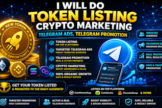 do token listing crypto marketing, telegram ads, telegram promotion