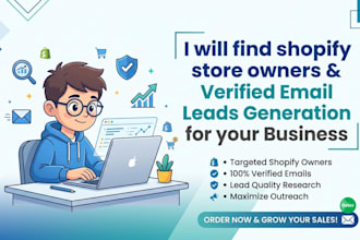 find shopify store owners and verified email leads generation for your business