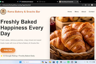 design a modern restaurant, cafe or bakery website
