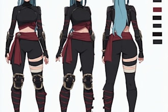 draw character sheet for your oc, waifu and husbando