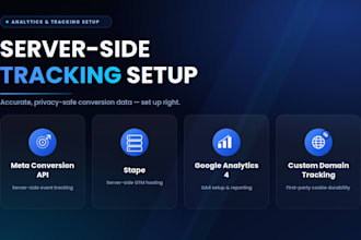 set up facebook pixel meta conversion API and server side tracking