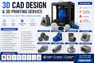 design cad model prototype design product modeling for manufacturing