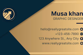 design a professional, modern business card for your brand