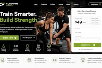 design wix minimalist gym website fitness personal trainer assisted gym website