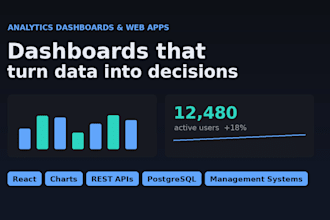 build an analytics dashboard or web management system