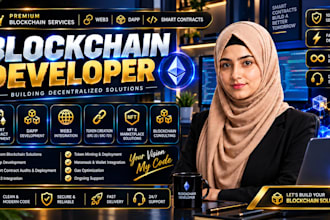 develop smart contract, dapp, web3 and blockchain solutions
