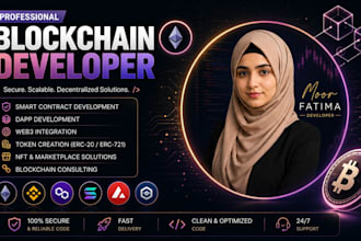 develop smart contract, dapp, web3 and blockchain solutions