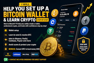 helps you set up a bitcoin wallet and learn crypto step by step