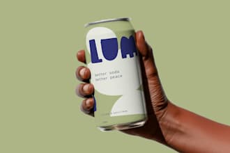 design a professional beverage can packaging