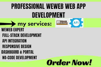 design weweb frontend no code web app development expert full stack website