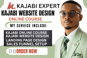 setup kajabi online course design kajabi website landing page and sales funne
