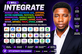 integrate monday CRM facebook ads jotform activecampaign paystack