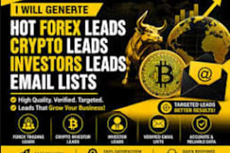 provide you fresh  forex, crypto, b2b leads and investors leads from worldwide