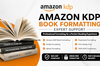 format, publish, and upload your book to amazon KDP