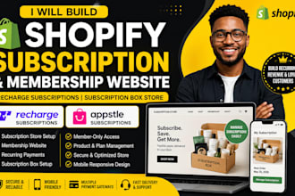 shopify subscription membership website recharge subscriptions store box