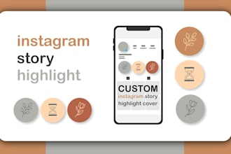 create monoline instagram highlight icons