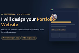 design a professional developer portfolio website for you