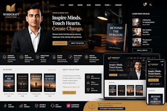 design a professional author, book, ebook wordpress website