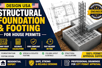 design usa structural foundation and footing for house permits