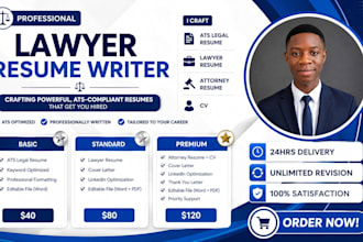 craft an ats legal, lawyer, attorney resume and CV